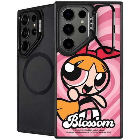 Cartoon Network Powerpuff Girls Blossom Pink Hearts Galaxy S25 Ultra Kickstand Case